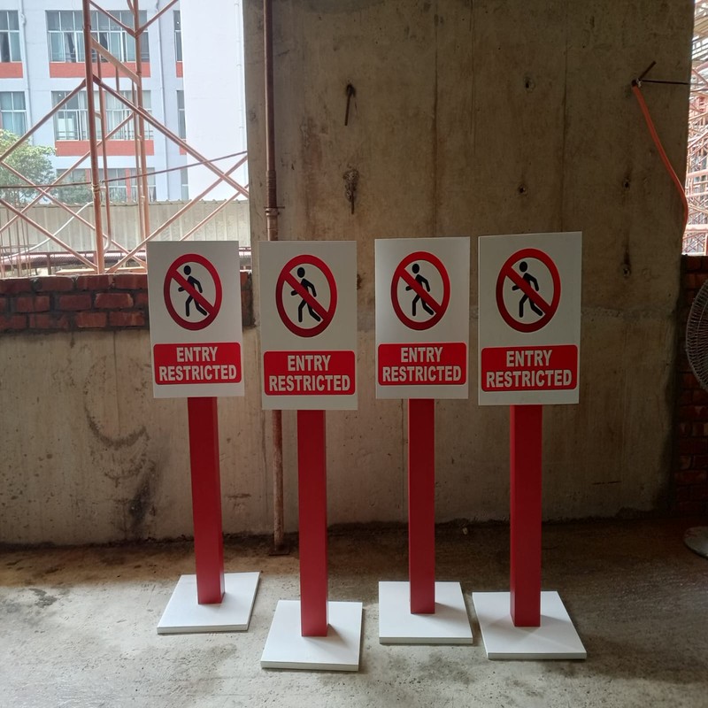 Entry Restricted Signboard for Controlled Access and Safety